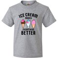 thumbnail image 3 of Inktastic Ice Cream Makes Everything Better Youth T-Shirt, 3 of 5