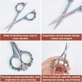 thumbnail image 5 of Stainless Steel Manicure Scissors Eyebrow Scissor with PVC Protective Scissors Cover Rainbow Color Scissors: 116~120x51~53.5x5~5.5mm 2pcs Cover: 73x36x3mm 2pcs, 5 of 9