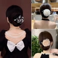 thumbnail image 3 of Hair Accessories Elegant Flexible Non-slip Cloth Flower Hair Clip Twist Hairstyle Bun Lazy Hair Curler Hair Bun Maker BLACK, 3 of 8
