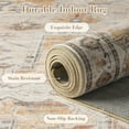 thumbnail image 7 of SIXHOME 4'x6' Area Rugs for Living Room Washable Traditional Distressed Carpet Non Slip Soft Retro Floral Indoor Throw Rug for Bedroom Dinning Room Vintage Orange, 7 of 7