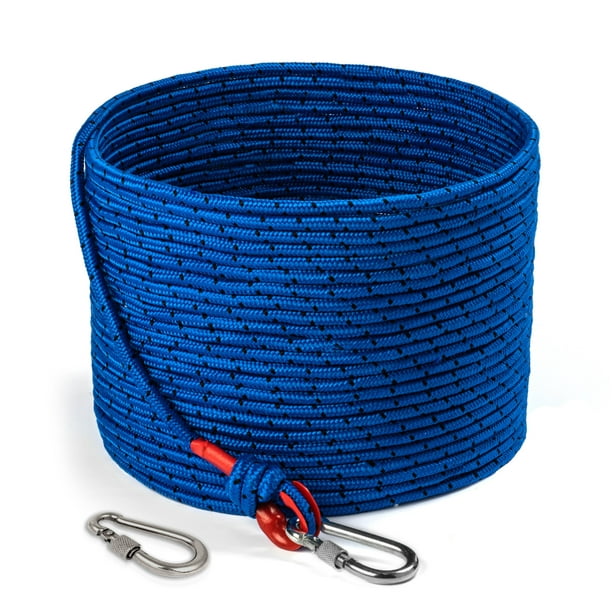 Loreso Strong Fishing Rope with Double Carabiner Heavy Duty