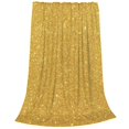 thumbnail image 2 of Zufioo Gold Shiny Fleece Blanket Queen Size,Plush Bed Blanket,Ultra Soft Throw Blanket,Plush Fuzzy Cozy Blanket Perfect for Bed,Couch-50"x40", 2 of 7