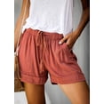 thumbnail image 3 of Womens Drawstring Shorts Summer Elastic Waist Casual Lightweight with Pockets, 3 of 11