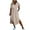 Beige, variant on Efsteb Button Shirt Dresses for Women Cap Sleeve Belted Side Slit Casual Loose Striped Maxi Shirt Dress with Pockets （Beige，XL）