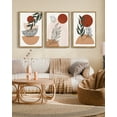 thumbnail image 2 of SHENIFY Large Boho Wall Art Prints Abstract Decor Mid Century Modern Geometric Canvas Prints Artwork - 24x36in3pcs Natural Framed, 2 of 7