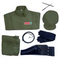 thumbnail image 3 of Disfraz de oficial imperial estelar para mujer, disfraz de Cosplay de Obi del Imperio Galáctico de Wars, uniforme militar de Wan Kenobi con sombrero, 3 of 5