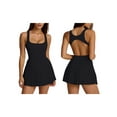 thumbnail image 3 of Women'S Tennis Flowy Pleated Sports Dress for Women Backless Sleeveless Summer Mini Golf Dress Dark Night XL, 3 of 7