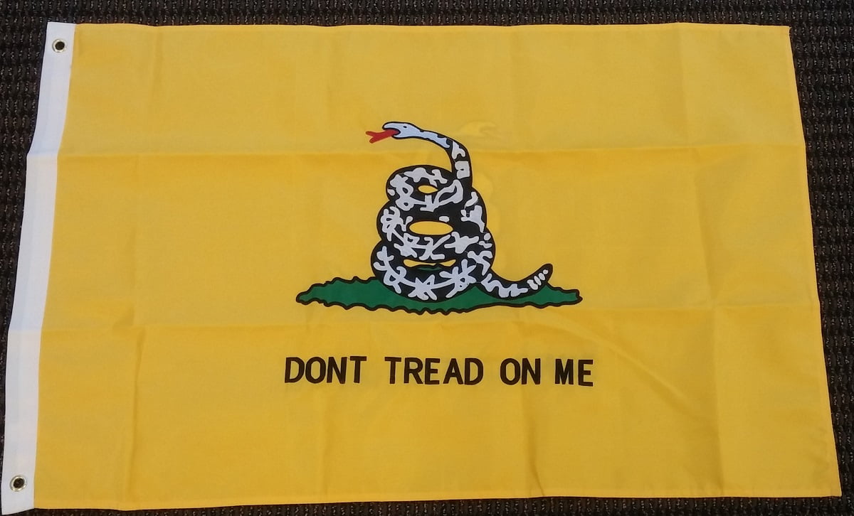 Don't Tread on Me Flag 3x5 FT Yellow Gadsden Tea Party Coiled Rattlesnake Dont for sale online 