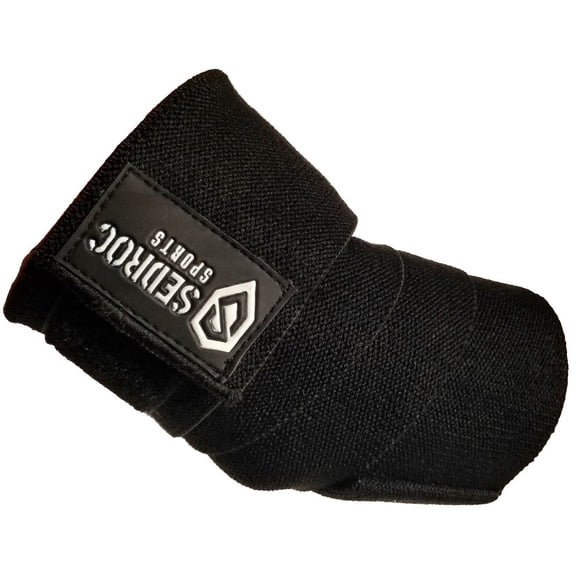 Sedroc Sports Weight Lifting Elbow Support Wraps Powerlifting Gym Training Brace Straps - Pair