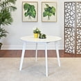 thumbnail image 2 of Roundhill Furniture Roma Contemporary White Round Dining Table, 2 of 7