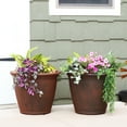 thumbnail image 2 of Sunnydaze Weather-Resistant Double-Walled Anjelica Outdoor Flower Pot Planter - 24" - Rust Finish - 2pk, 2 of 10