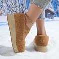 thumbnail image 5 of Roncen Women's Furry Wedge Shoes with Thick Platform - Cozy Winter Slip Resistant Fluffy Heels for Wide Width, Comfortable Elevated Design, 5 of 9