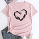 thumbnail image 4 of Camiseta de manga corta con cuello redondo y estampado de amor informal para mujer OAVQHLG3B Store lin121212, 4 of 4