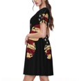 thumbnail image 2 of Daiia Robe Imprimée Art Papillon USA Patriotique pour Femmes 2025 Tendance Manches Courtes Robes Décontractées Amples Fluides Maxi Robes d'Été, 2 of 6