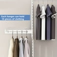 thumbnail image 4 of 1 piece 1 rod 5 row retractable hanger, clothes display rack, adjustable stainless steel rod hanger, adjustable from floor to ceiling, can be placed on balcony and bay window, suitable for use in, 4 of 11