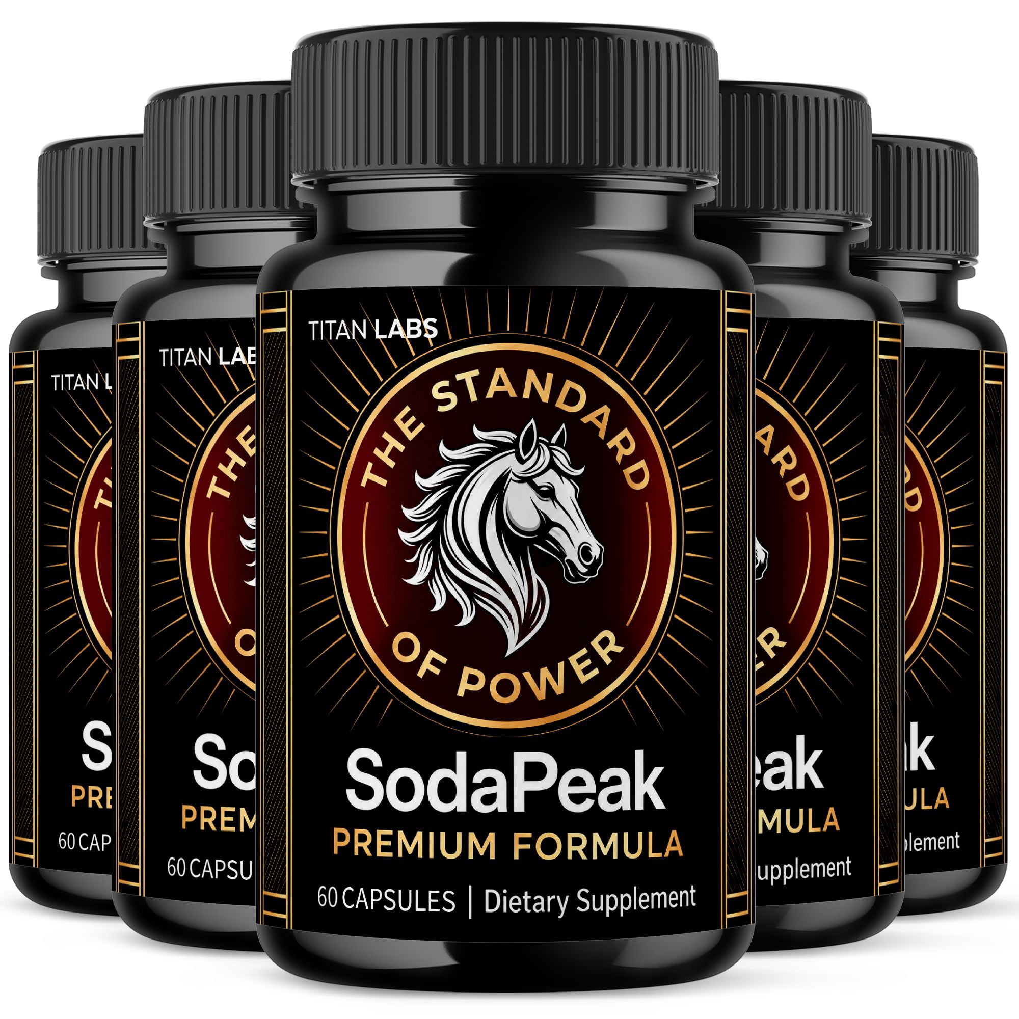 SodaPeak Advanced Formula Natural Supplement Pills for Max Strength Soda Peak Capsules (5 Pack)