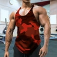 thumbnail image 2 of PEASKJP Tank Top Men Beach Men's Summer Raw Edge Tank Tops Solid Color Casual Sleeveless VNeck TShirt for Men (Red,M), 2 of 3