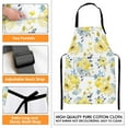 thumbnail image 4 of Apron Home Kitchen Cooking Baking Gardening for Women Men With Pockets Summer Yellow Blue Flowers Floral 32x28 inch, 4 of 6