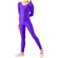 thumbnail image 6 of GigrtiJin 1-12 Years Toddler Children Jumpsuit Solid Color Crew Neck Long Sleeve Straight Leg Slim Romper Dance Performance Outfits, 6 of 7
