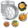 Disposable Tin Foil Bowl Box Baking Tool Foil Pans Round Air Fryer