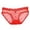 Red, variant on AWZXDE Ladies Underwear Panties Womens Sheer Lace See Through Mesh Crotch Seamless Briefs Breathable Panty White,L