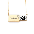 thumbnail image 1 of Dragon Outline China Chinese Pattern Letter Envelope Necklace Pendant Jewelry, 1 of 3