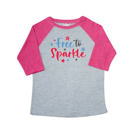 

Inktastic 4th of July Free to Sparkle in Red White and Blue Gift Toddler Boy or Toddler Girl T-Shirt