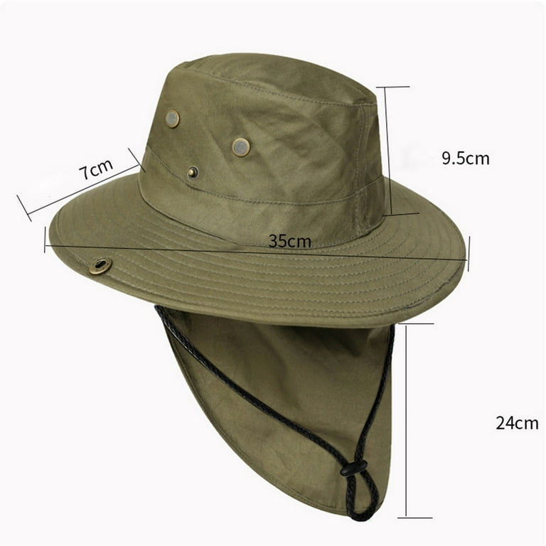 Men Mountaineering Fishing Camouflage Hood Rope Outdoor Shade Foldable Casual Bucket Fisherman Hat, Women's, Size: One size, Brown