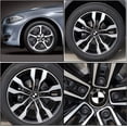 thumbnail image 4 of 4 Pcs Auto Wheel Center Caps for BMW 68MM Rim Center Caps Wheel Center Badge Shape Decoration Accessories（black and white）, 4 of 5