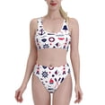 thumbnail image 2 of Picia Sailing Marine Travel Women's High Waisted Bikini Scoop Neck Swimsuit Two Pieces Bathing Suit-Small, 2 of 8