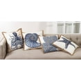 thumbnail image 3 of SARO 5435.NB20S 20 in. Square Octopus Print Cotton Down Filled Throw Pillow  Navy Blue, 3 of 3