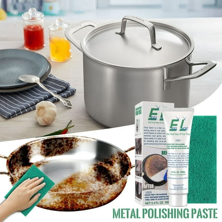 

〖CFXNMZGR〗Rust Remover Stainless Remover Stain Cleaning Paste Paste Bottom Steel Polishing Pot Remover