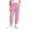 Pink, variant on ZHOGXU Soft Winter Elastic Waist Solid Color Jogger Kids Pants For Girls With Pocket Comfortable Everyday Wear