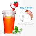 thumbnail image 3 of 6 Pcs Straw Covers Straw Stoppers Drinking Straw Covers Reusable Straw Caps Straw Tip Covers, 3 of 5