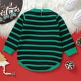 thumbnail image 6 of Mercatoo Baby Christmas Knit Rompe1s Santa Print Striped Snap Crotch Long Sleeve Sweater Onesi1 Infant Winter Warm Daily Clothes, 6 of 6