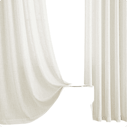 Homspetion Triple Pinch Pleated Long Linen Curtains 96 inch Length 2 Panels Set  Semi Sheer Pinch Pleat Drapes 8 FT