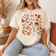 thumbnail image 2 of Pumpkins Coffee and Lesson Plans Teacher T-Shirt, Cute Fall Classroom Graphic Tee, Cozy Autumn School Shirt, Comfort Colors Gift for Teachers - Ivory, L, 2 of 4