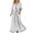 A-White276, variant on Puliio Womens Dresses Solid Color V Neck Twist Front With Piping Detail Casual Loose Fit Maxi Dress