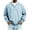 Light Blue, variant on Mens Waffle Long Sleeve Shirt Loose Fit Notch Neck Long Sleeve Thermal Shirts Casual Comfort Oversized Tops
