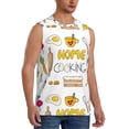 thumbnail image 2 of Uemuo Home Cooking Pattern Men's Sleeveless T-Shirt,Muscle Athletic Tank Top, Moisture-wicking Quick-dry Breathable Classic Tee Top for Gym Run Outdoor Sports-XX-Large, 2 of 8