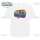 thumbnail image 1 of Camisetas con gráficos de caravana arcoíris ropa para hombre camisetas y camisetas nuevas Camiseta estampada de algodón para mujer ropa Y2K camiseta divertida bonita, 1 of 7