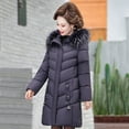thumbnail image 5 of Hvyesh Long Puffer Coat for Women Plus Size Jacket Winter Zipper Up Mid-Length Slim Padded Jacket 2025 Mother's Parka Coat, 5 of 7