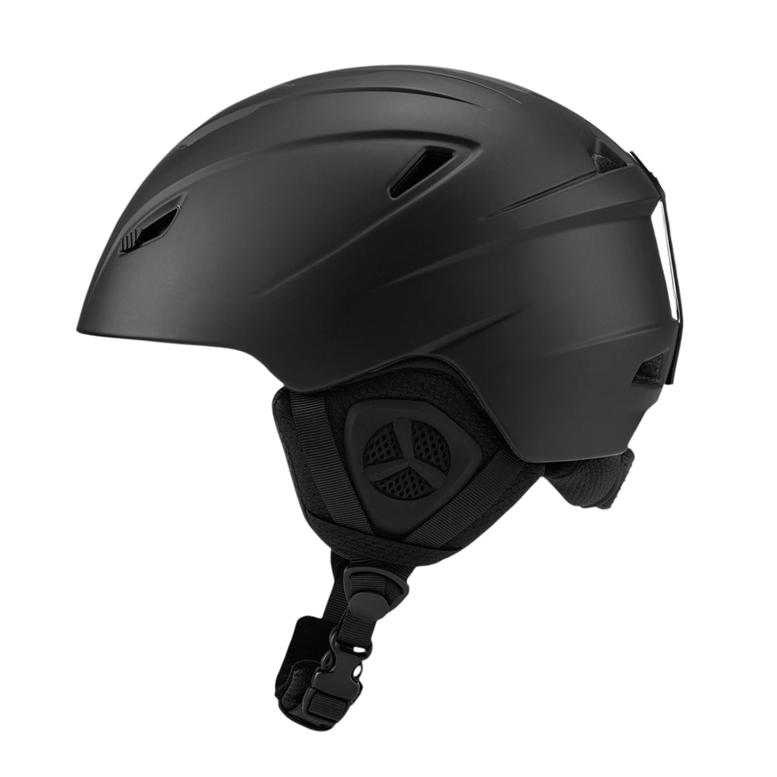 Miulika Ski Helmet Sports Helmet Protective Breathable Skateboard Helmet Headgear for Road Cycling Roller Skating Adults Children Men Black M