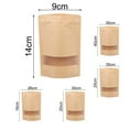 thumbnail image 6 of Travelwant 20Pcs Clear Window Airtight Brown Kraft Paper for Zip Food Storage Lock Small Bags Reclosable Seal, 6 of 6