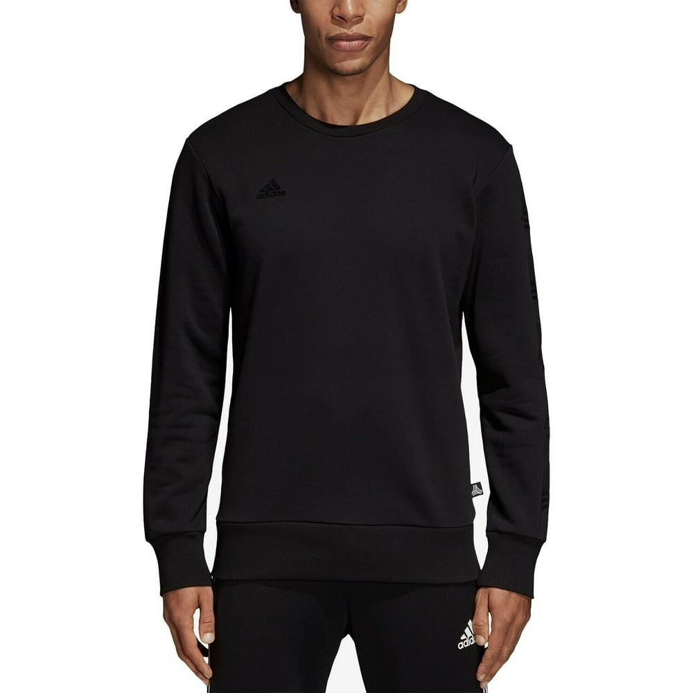 Adidas - Mens Sweater Black French Terry Crewneck Pullover $60 2XL ...