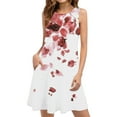 thumbnail image 2 of Rciityk Dresses for Women Summer Sleeveless Mini Dresses Beach Vacation Sundress Casual Loose Floral Printed Tank Dress with Pockets, 2 of 8