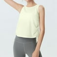 thumbnail image 2 of Youmylove Fashion Tops for Women Sleeveless Workout Tank Tops Athletic Running Gym Top Shirts Loose Fit Ruched Yoga Crop Tops Dressy Casual Blouse, 2 of 9
