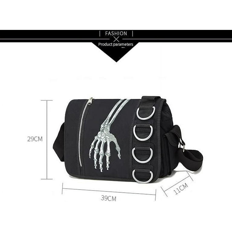 Goth Purse Grunge Skull Messenger Bag Y2K Backpack Gothic Goth Purse Grunge Skull Messenger Bag Y2K Backpack Gothic