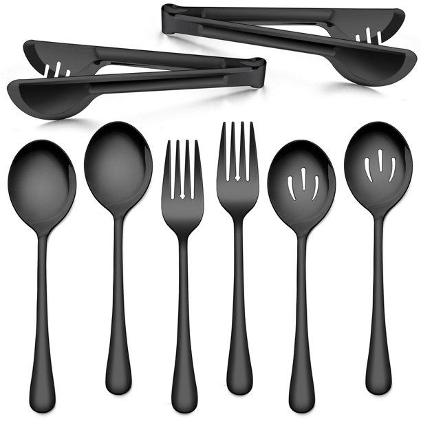 Walchoice 8 Pieces Serving Utensils Set, Stainless Steel Hostess Set