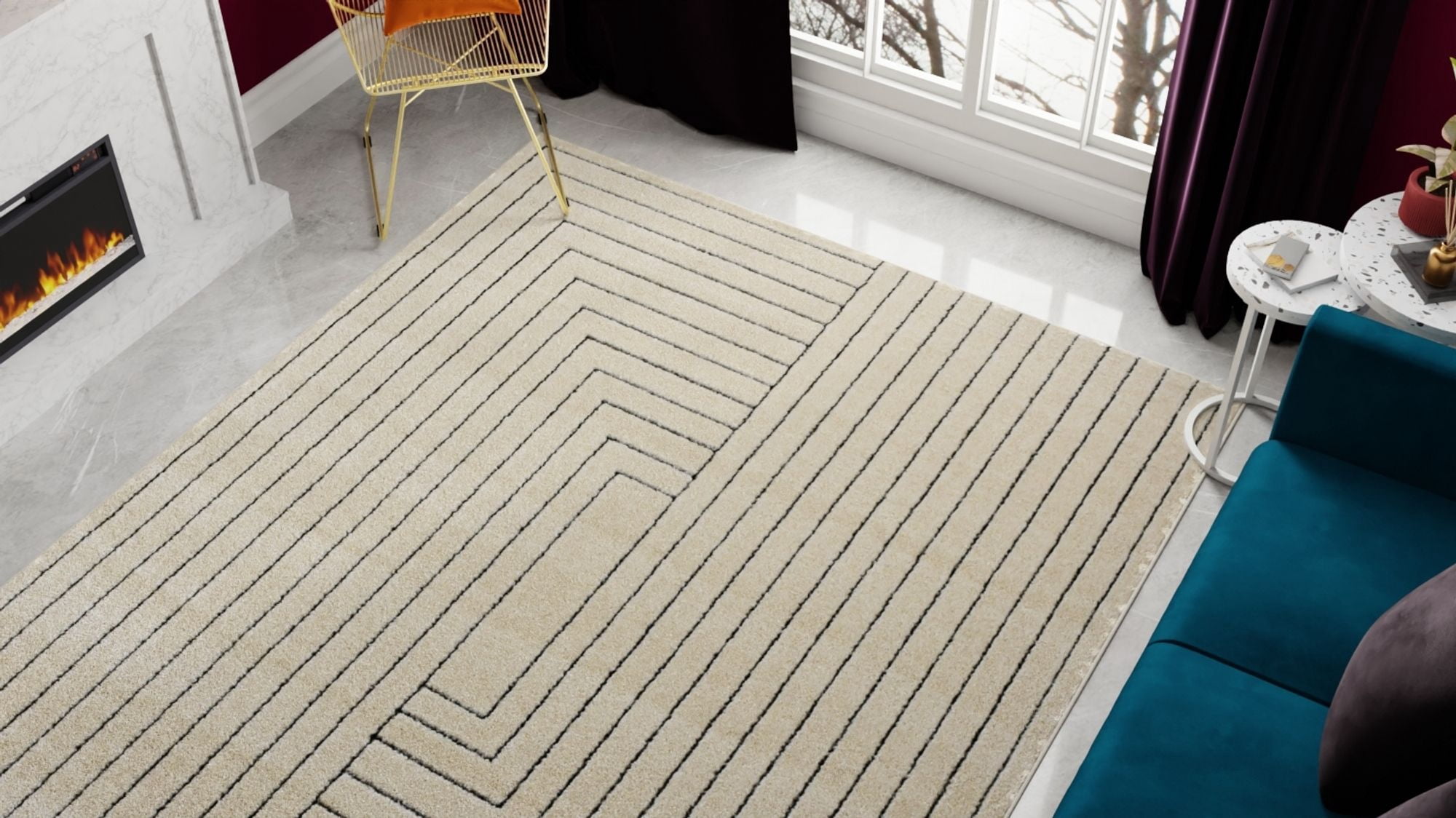 Rugs America Chanai CN95A Contemporary Geometric 9'0" x 12'0" Area Rug
